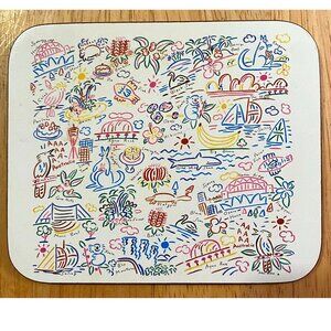 Set of 6 Vintage Ken Done All Things Australia Coasters Opera House Souvenir